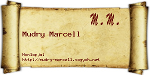 Mudry Marcell névjegykártya